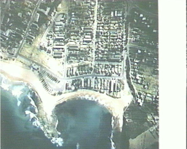 Aerial view of Basin Beach and Mona Vale