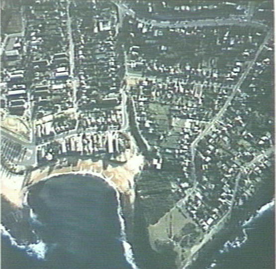 Aerial view of Basin Beach, Mona Vale
