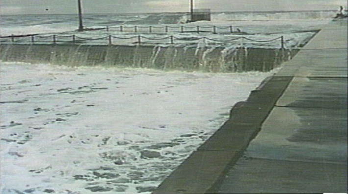 Dee Why Beach rock pool in heavy seas