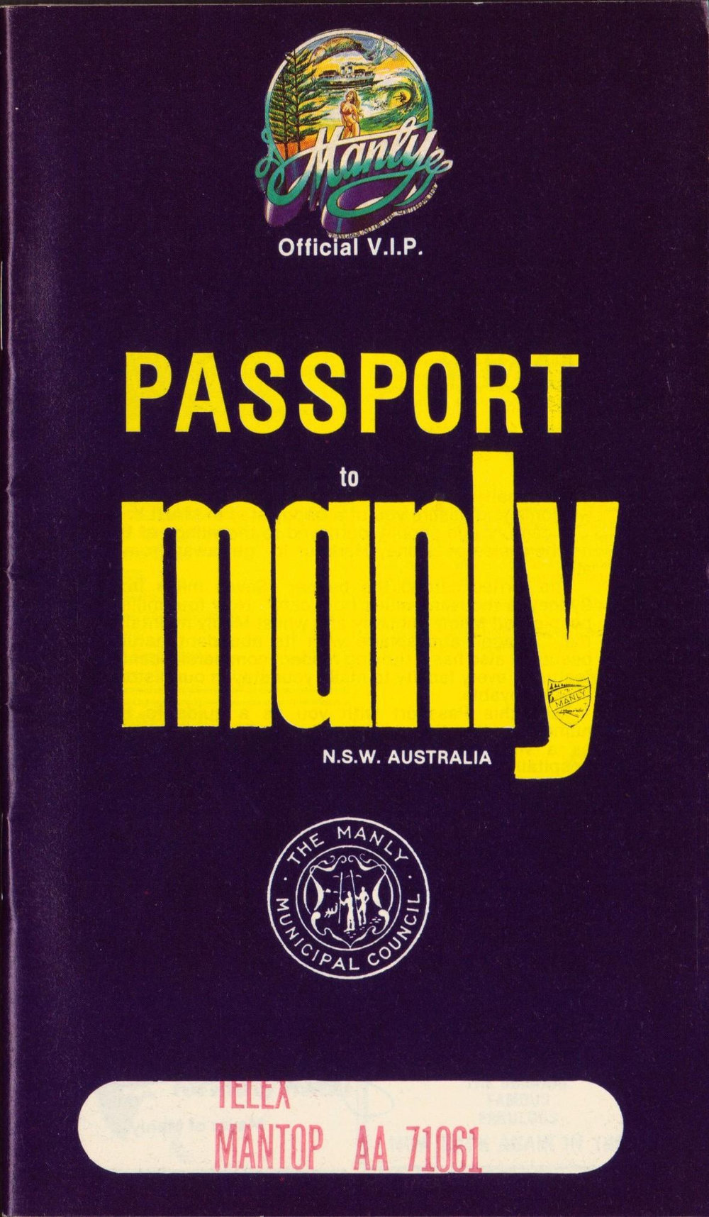 Passport to Manly Tourist Brochure c 1980
