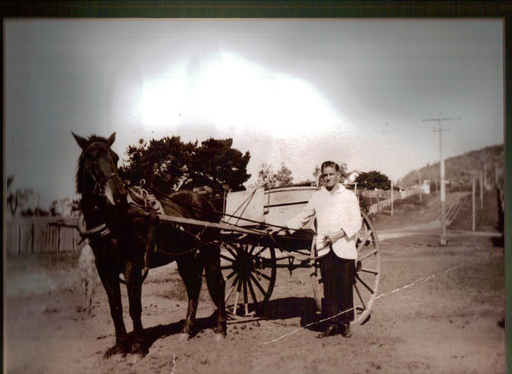 Bill Harrington Butcher's Delivery and Cutting Cart, Narrabeen, c1920