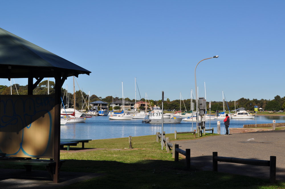 View to Winnererremy Park over Pittwater, Bayview.