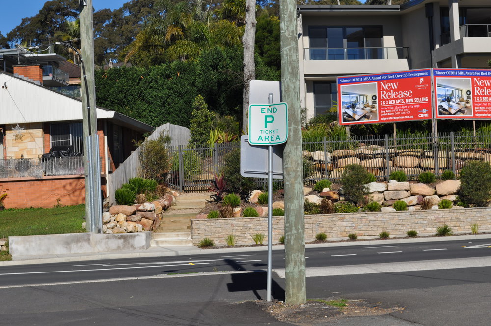Pittwater Rd, outside Bayview Marina Carpark