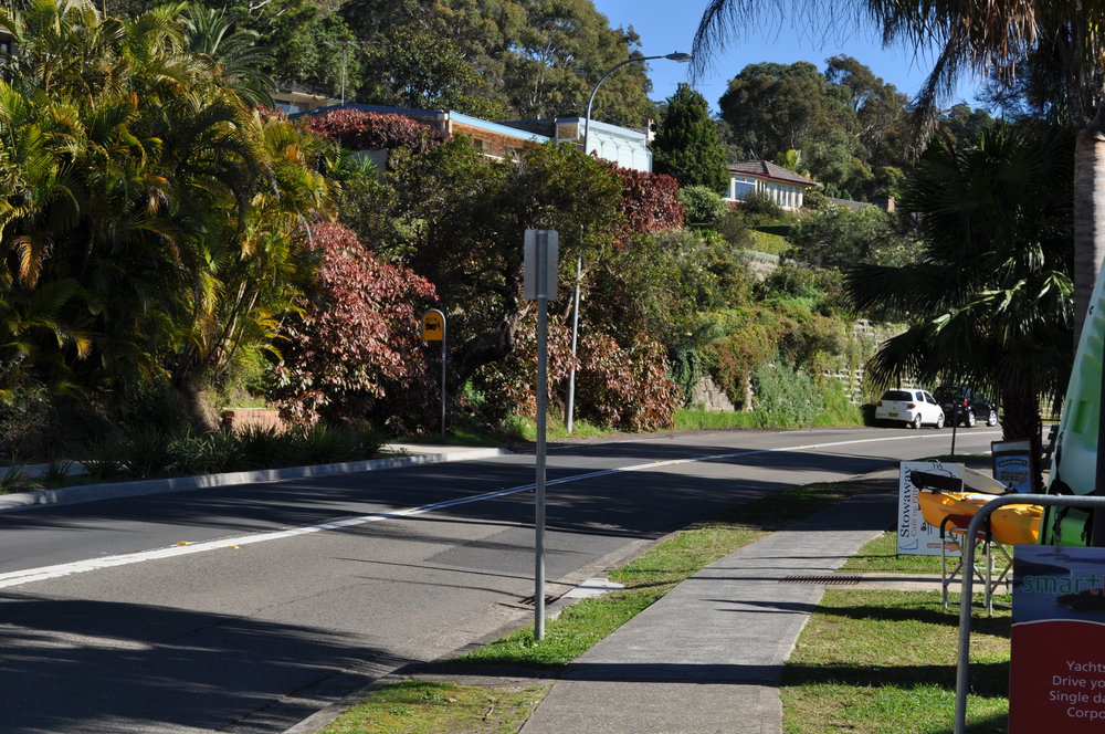 Pittwater Rd, outside Bayview Marina