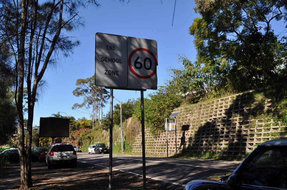 Speed Limit Sign, Pittwater Rd