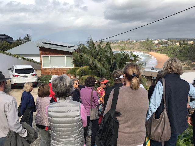 Group of people overlooking Bungan Beach