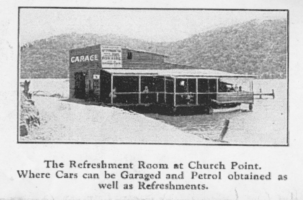 The refreshment room at Church Point.