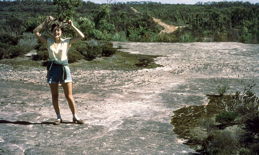 Margaret Pilgrim standing at Church Point.