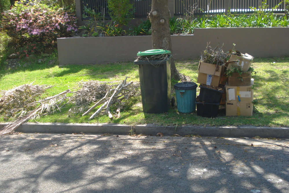 Vegetation ready for collection in Koorangi Avenue, Elanora Heights