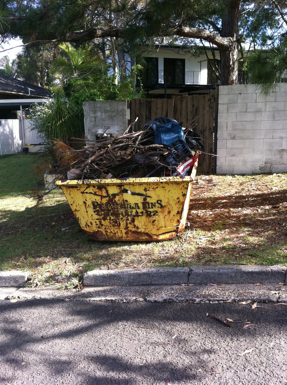 Large garbage bin outside a house in Marilinga Avenue, Elanora Heights.