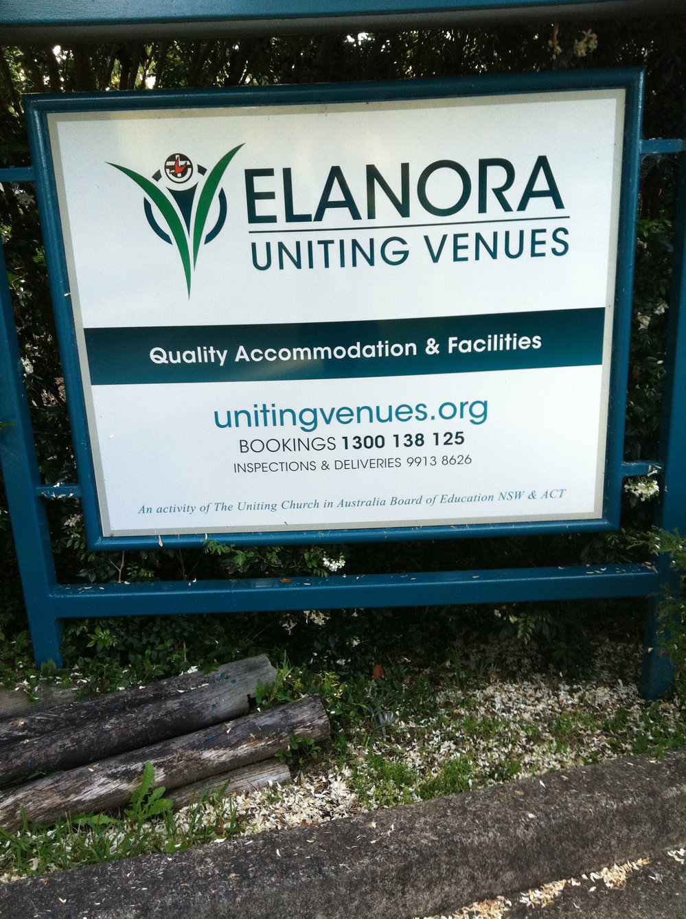 Sign for Elanora Uniting Venues. 