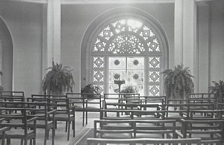 Interior view of the Baha'i Temple, Ingleside