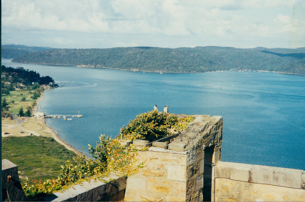 View from Barrenjoey Lighthouse down to the wharf and Snapperman Beach, 1995