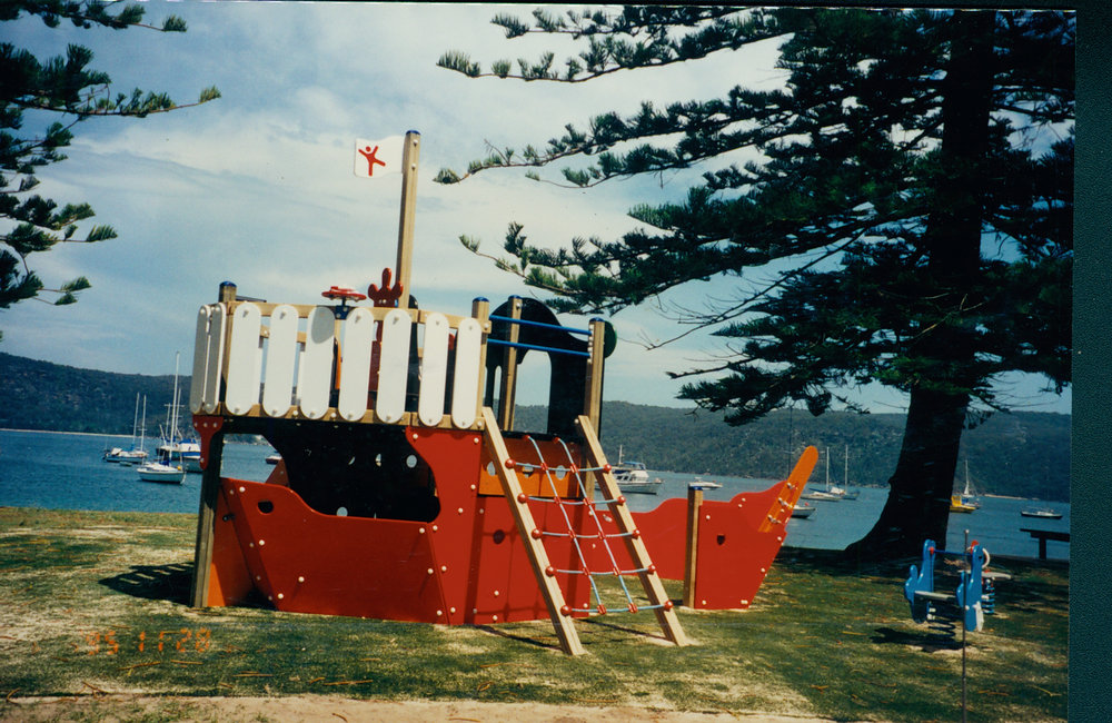 The children's pirate ship at Pittwater Park, Palm Beach, 1995
