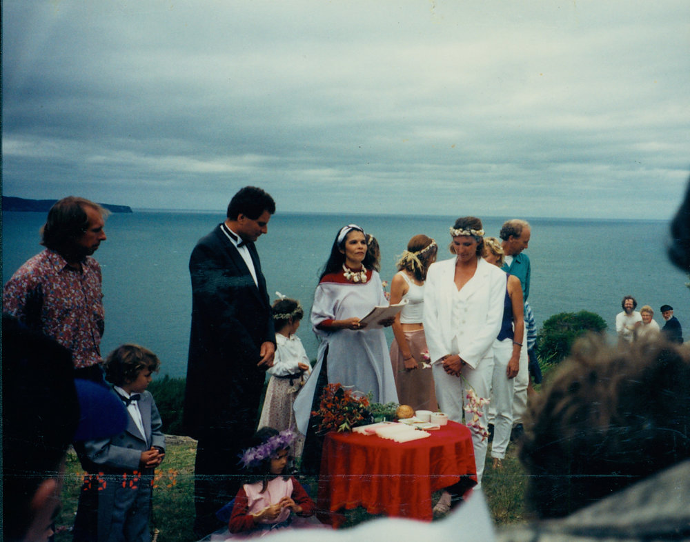 Wedding on Barrenjoey Headland, 1995