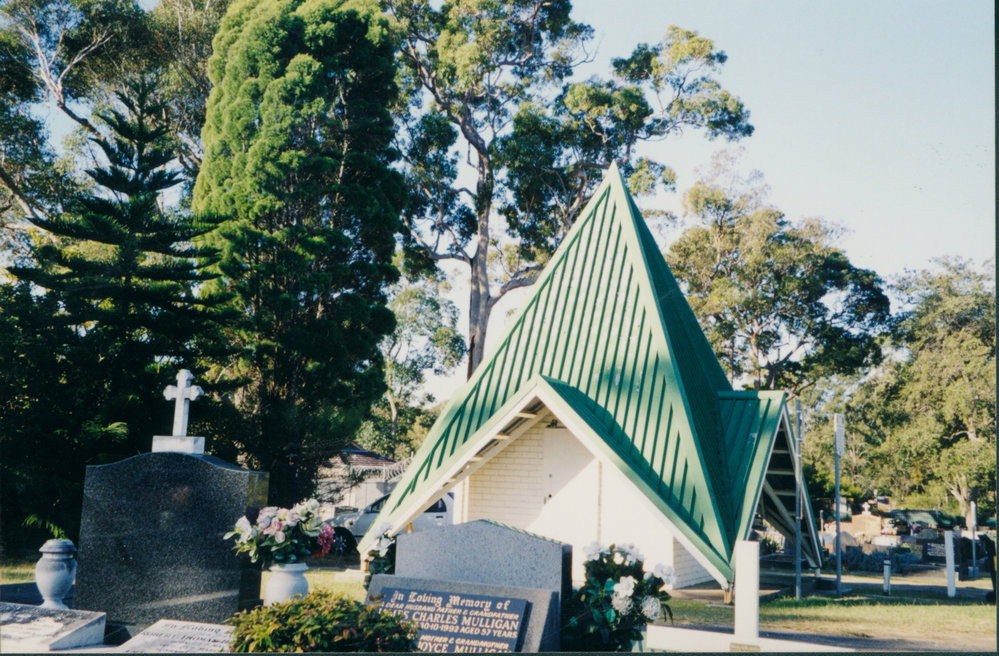 View of the Mona Vale cemetery toilet block