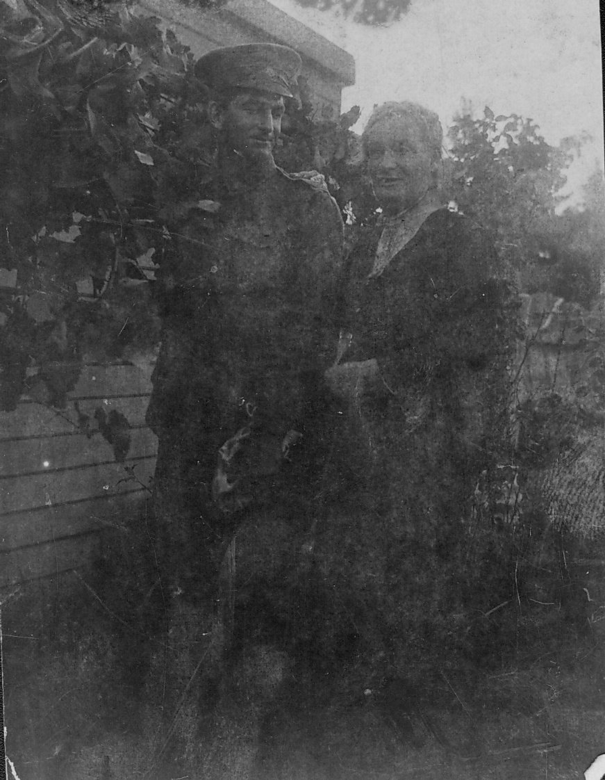 Rupert Wyndham in uniform with his mother Elizabeth, Mona Vale.