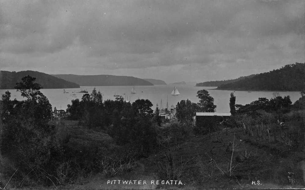 Postcard of Pittwater regatta.