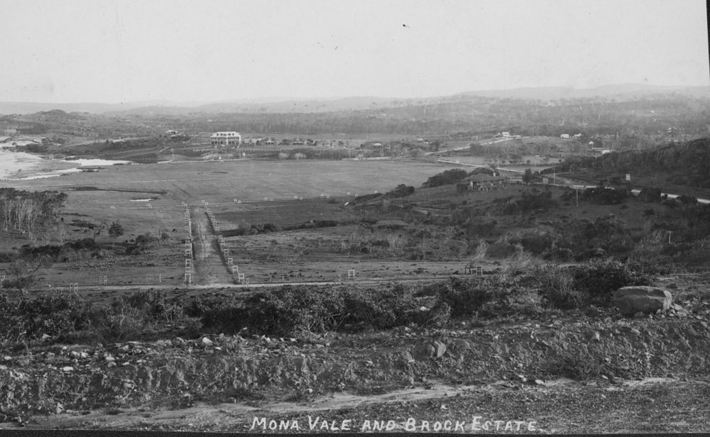 Postcard of Mona Vale and Brock's Estate.