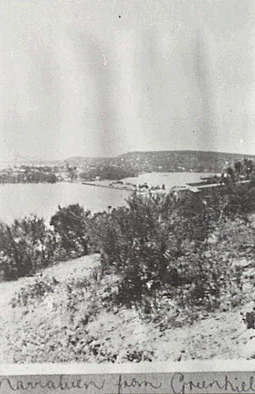 Narrabeen Lagoon and surrounding area from Greenhills, c1930