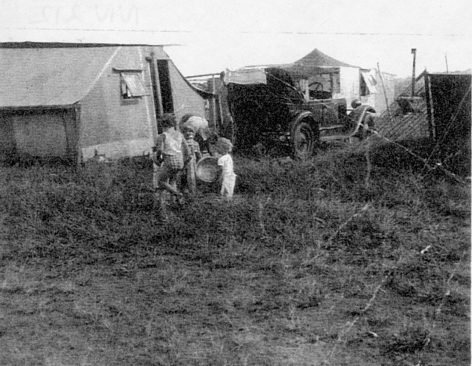 Noyan and Cox Families, Narrabeen Caravan Park ,c1950