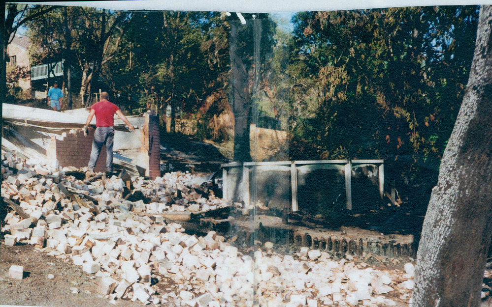 Brick rubble at Kuttabul Place, Elanora Heights, 1994