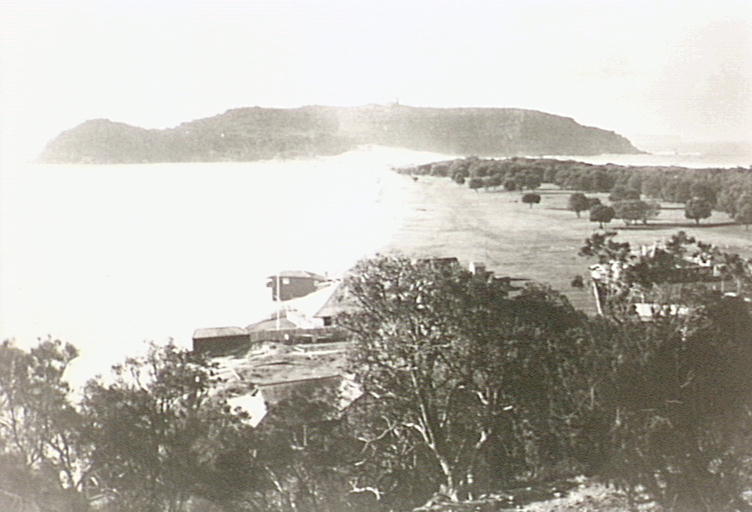View looking towards Barrenjoey Lighthouse and Station Beach, Palm Beach, 1926