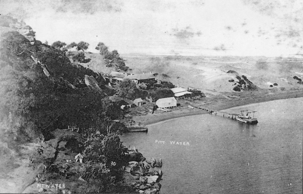 Customs House buildings and wharf at the foot of Barrenjoey Headland, Palm Beach
