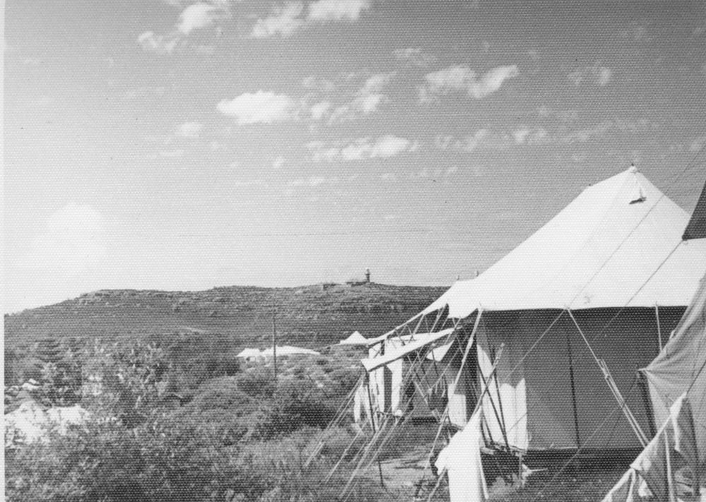 Camping area on Australia Day, Palm Beach, 1948