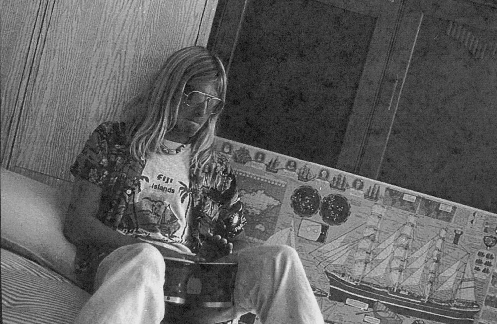 Playing the bongo drums at 'The Hideaway' 1178 Barrenjoey Road, Palm Beach, 1975