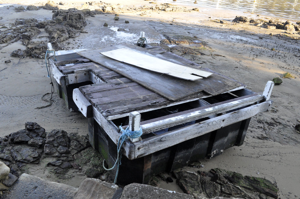 Left over footings of a jetty on Scotland Island. 