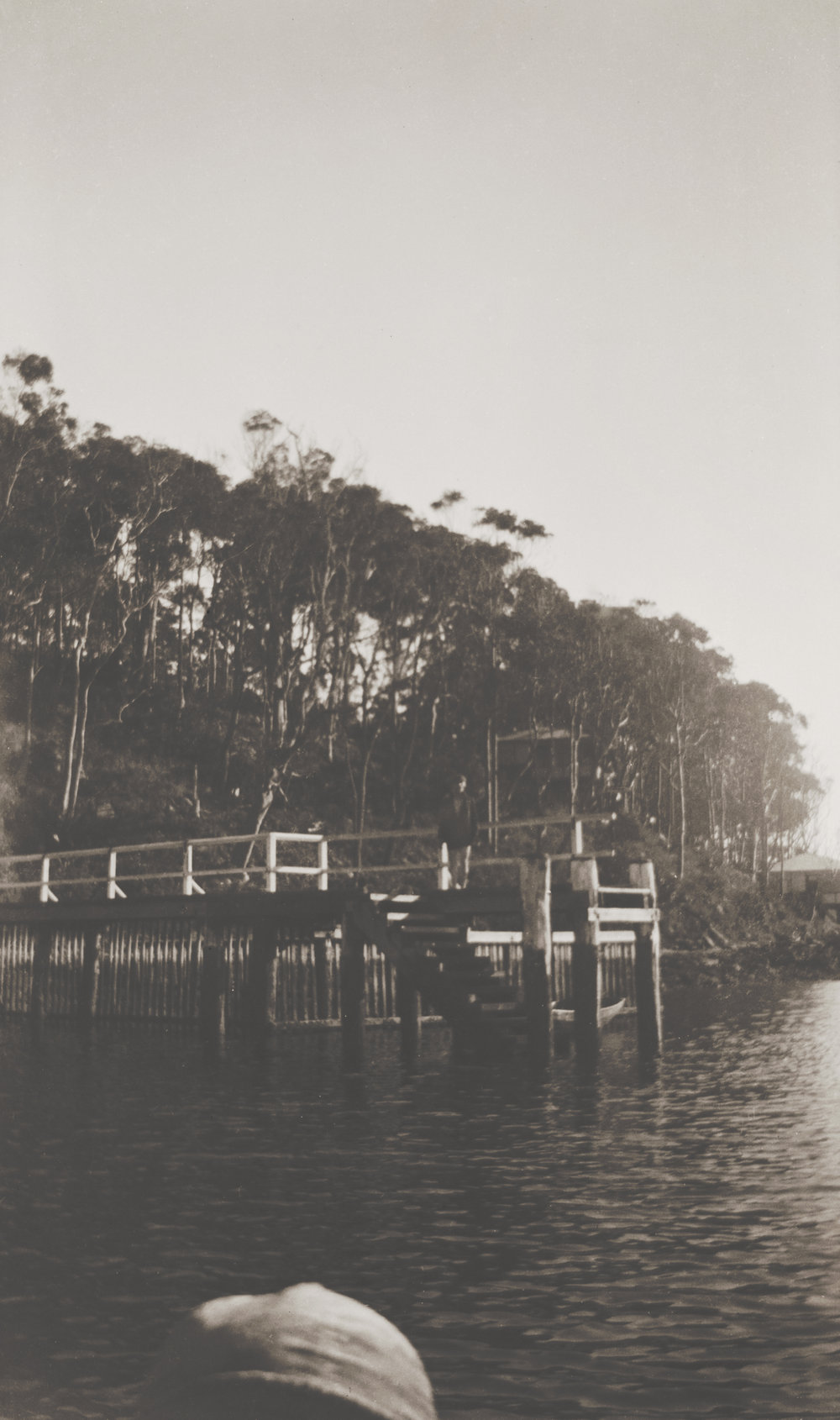 Man on wharf at Scotland Island