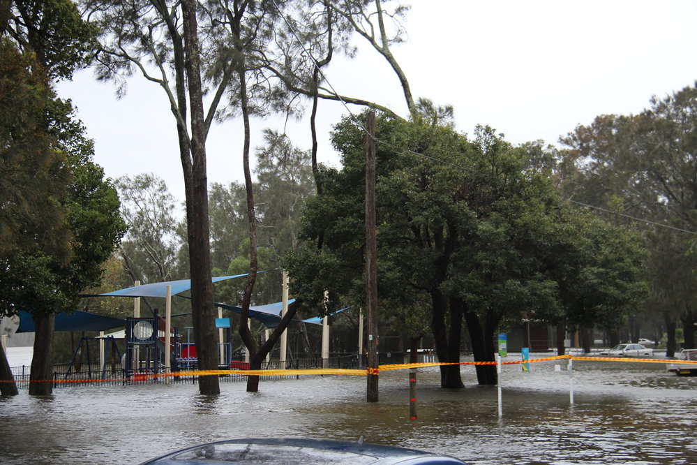 Flood damage to Lakeside Road, Narrabeen, 2016
