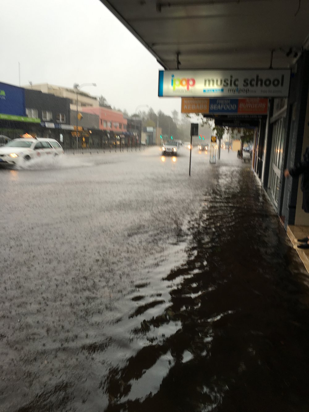 Flooding, Pittwater Road, Narrabeen, 2016