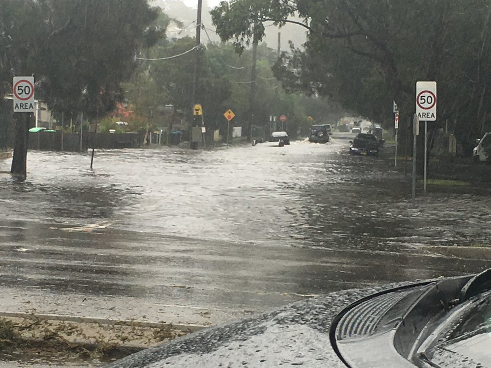 Flooding at Rickard Road, Narrabeen, 10.15am on 5th June 2016