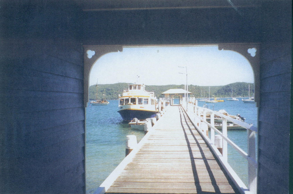 Ferry parked at Palm Beach Wharf.