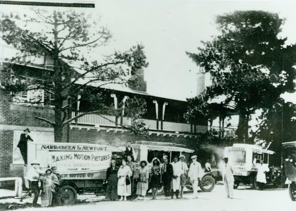 Newport Hotel c 1920, making of the film Long John Silver