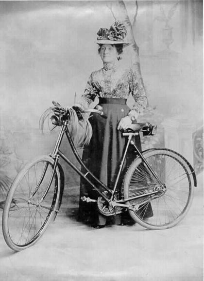 Lipscombe Family Member with Bicycle