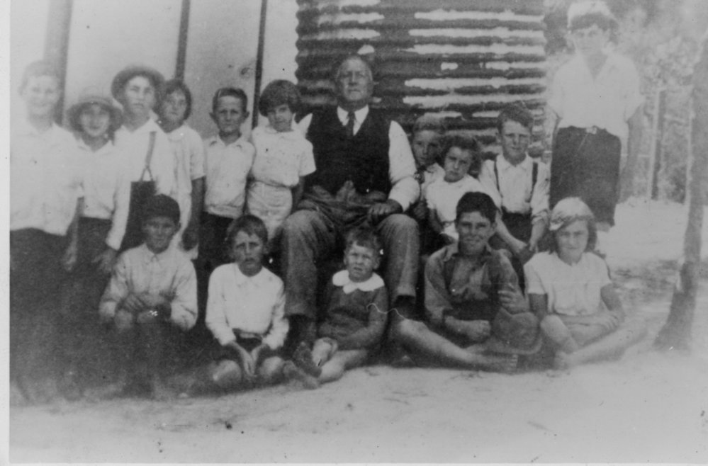 Mr C Chappell with pupils at Oxford Falls Public School