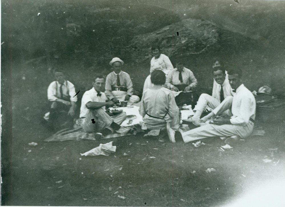 A picnic at Narrabeen Lagoon, c 1920s