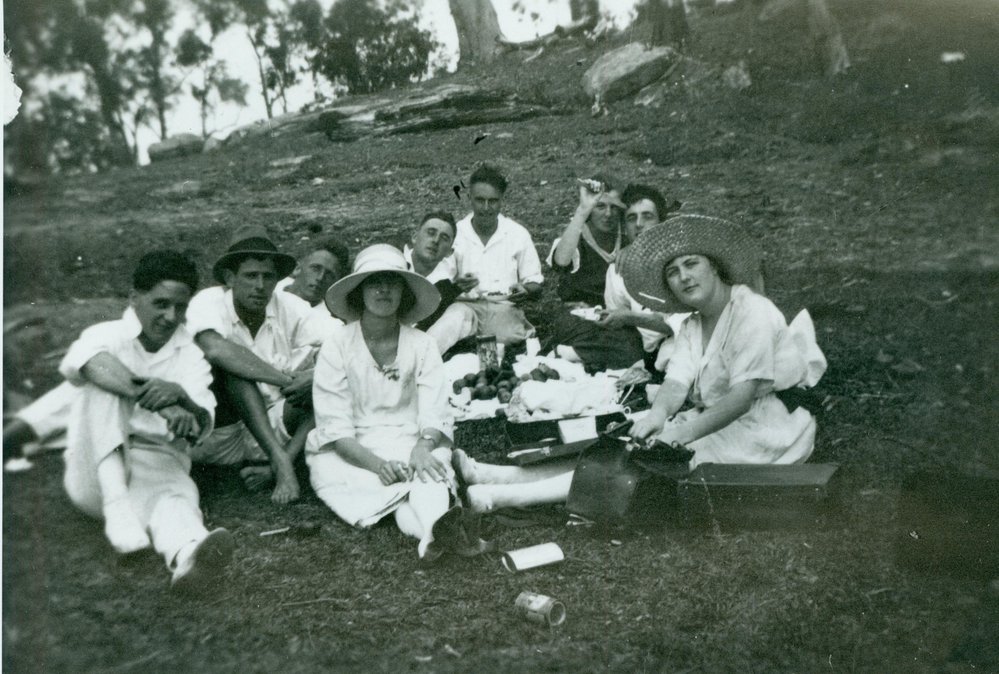 Friends picnicking at Narrabeen Lagoon