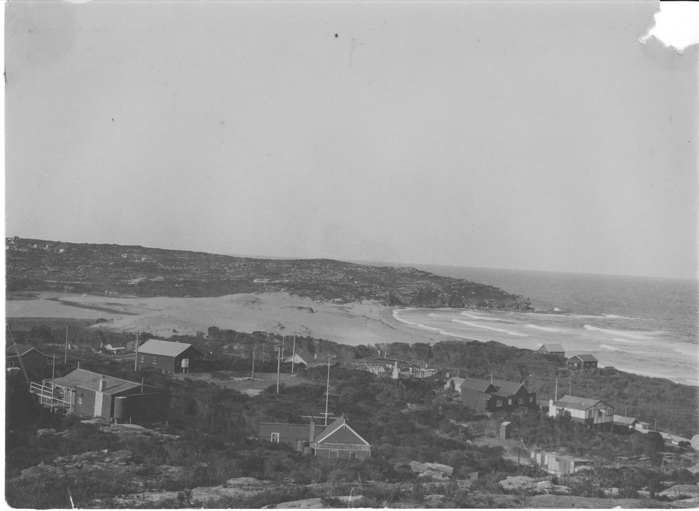 South Curl Curl looking north towards Curl Curl Lagoon and Sand Dunes
