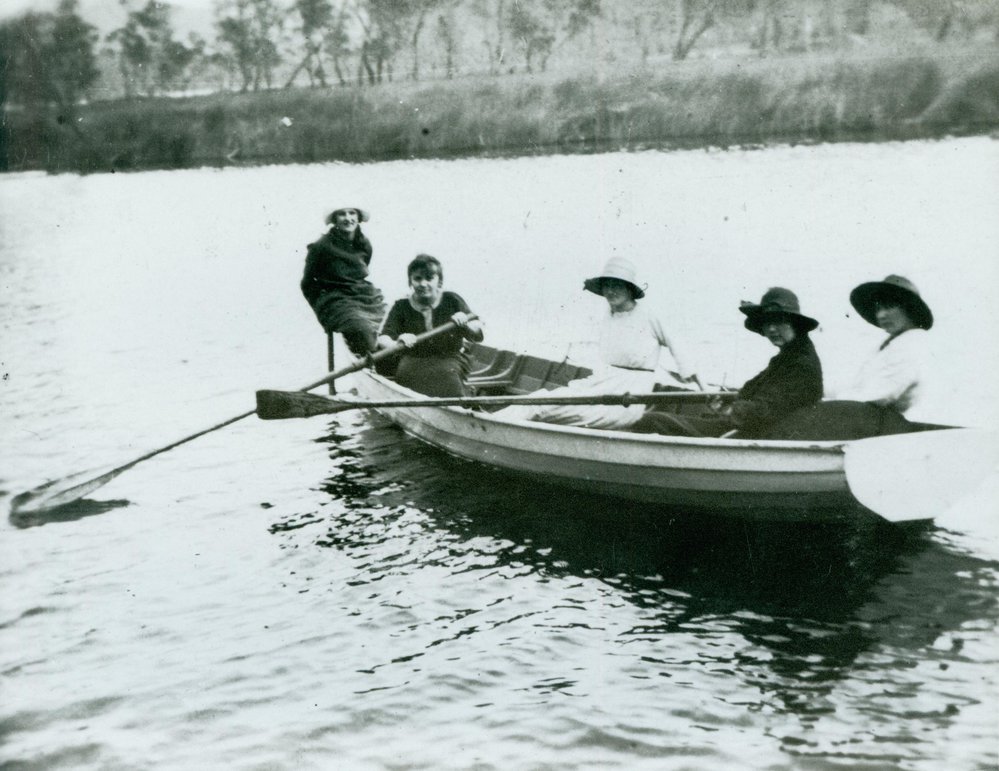 Boating on Narrabeen Lagoon, c 1920s