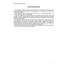 Blue Fish Observation Post North Head