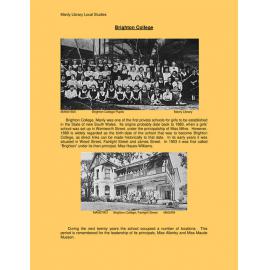 History of Brighton College, Manly