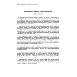 Early Settlement in the Parish of Manly Cove 1788 by D.K. Muir 1991