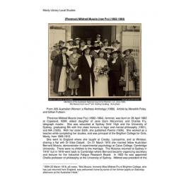 Florence Mildred Muscio nee Fry Brighton College, Manly