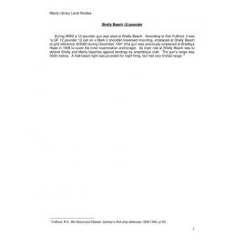 Shelly Beach 12 Pounder Gun World War II