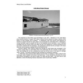 Little Manly Dinghy Storage