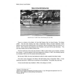 Manly 16 foot Skiff Club